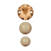 Perline e paillettes - Rowan - Pacchetto di 35 perle Swarovski - Gold Selection