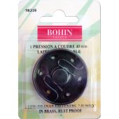 Bottoni a pressione - Bohin - Bottone della pressa per cucire in ottone nero - 40 mm