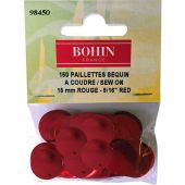Perline e paillettes - Bohin - Paillettes sequin 15 mm - Rosso