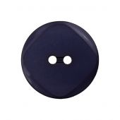 Bottoni a 2 fori - Union Knopf by Prym - Set di 4 bottoni - 12 mm blu navy con bordi lucidi