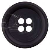 Bottoni a 4 fori - Union Knopf by Prym - Set di 3 bottoni in poliestere - 18 mm nero marmorizzato