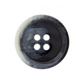 Bottoni a 4 fori - Union Knopf by Prym - Set di 4 bottoni in poliestere - 15 mm grigio scuro marmorizzato