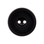 Bottoni a 2 fori - Union Knopf by Prym - Set di 2 bottoni in poliestere - 18 mm nero striato