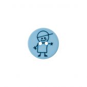 Bottoni a 2 fori - Union Knopf by Prym - Set di 3 bottoni - Boy 15 mm azzurro