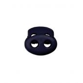 punte - Union Knopf by Prym - Set di 2 stopper a 2 fori per corde - 15 mm blu navy