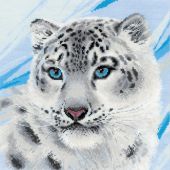 Kit Punto Croce - Riolis - Leopardo delle nevi