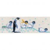 kit ricamo a punto croce - Riolis - Cuscino da ricamare Pinguini