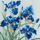 kit ricamo a punto croce - Riolis - Iris blu