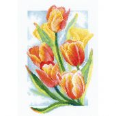kit ricamo a punto croce - Riolis - I tulipani