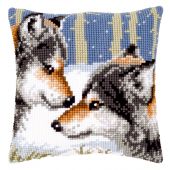 Kit cuscino fori grossi - Vervaco - Due lupi