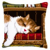 Kit cuscino fori grossi - Vervaco - Cuscino da ricamare gatto che dorme