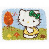 kit ricamo a punto croce - Vervaco - Hello Kitty - autunno