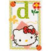 kit ricamo a punto croce - Vervaco - Hello kitty lettera D