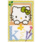 kit ricamo a punto croce - Vervaco - Hello kitty lettera K