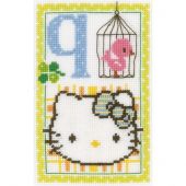 kit ricamo a punto croce - Vervaco - Hello kitty lettera Q