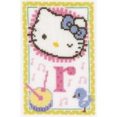 kit ricamo a punto croce - Vervaco - Hello kitty lettera r