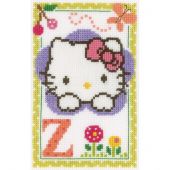 kit ricamo a punto croce - Vervaco - Hello kitty,lettera Z