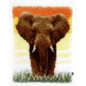 Kit tappeto a punto smirne - Vervaco - Elefante nella savana II