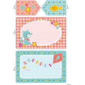 Kit bigliettini da ricamare per bambini - Vervaco - Kit da creare - Gatto e aquilone