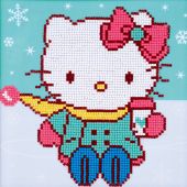 Kit ricamo diamante - Vervaco - Hello Kitty nella neve