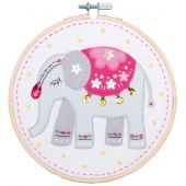 Kit di ricamo a tamburo per bambini - Vervaco - Elefante
