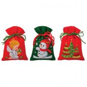 Kit sacchetto profumato da ricamo - Vervaco - 3 bustine - Natale