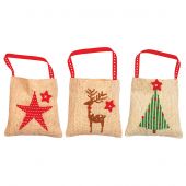 Kit borsa da ricamo - Vervaco - Kit buste regalo - Natale