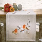 Kit runner da ricamare - Vervaco - pettirosso