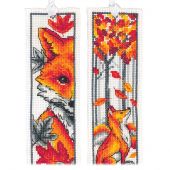 Kit segnalibro da ricamo - Vervaco - Volpi