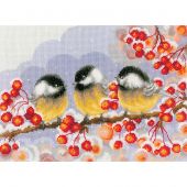 kit ricamo a punto croce - Vervaco - Cince tra le bacche