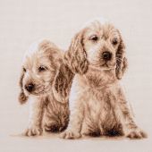 kit ricamo a punto croce - Vervaco - Due cuccioli