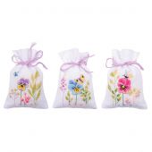 Kit sacchetto profumato da ricamo - Vervaco - 3 sacchetti - Viole