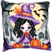 Kit cuscino fori grossi - Vervaco - Ragazza di Halloween