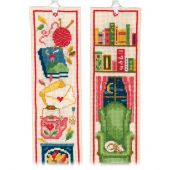 Kit segnalibro da ricamo - Vervaco - Lettura accogliente