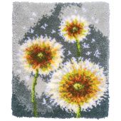 Kit tappeto a punto smirne - Vervaco - Fiore di peluche