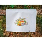 Kit per ricamare un canovaccio da cucina - Vervaco - Ape felice