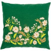 Kit cuscino da ricamo - Vervaco - Fiori bianchi