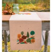 Kit runner da ricamare - Vervaco - Foresta in autunno