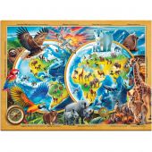 puzzle in legno - Wooden City - Il grande marcatore degli alberi della vita - con matassine MOULINE DMC