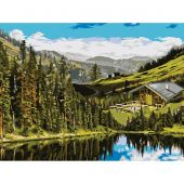 Kit di pittura per numero - Wizardi - Casa sulle colline