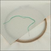 Tela da ricamo in tassello - LMC - Set di 2 tele in PVC color ecru chiaro screziato 5,5