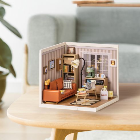 Miniatura per Casa Delle Bambole Giallo Ceramica Fatta a Mano Gatto