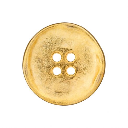 20 Bottoni Metallo Stile Britannico 22mm Oro Piatto Con 4 Fori Per Cucito E Scrapbooking - 3