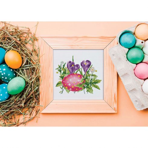 Kit Punto Croce Uova Di Pasqua - 10 Forme In Legno Con Filati Colorati Per Bambini - Foto 7