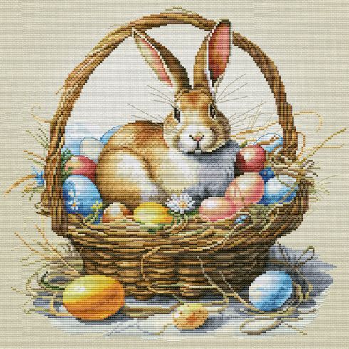 Kit Ricamo Punto Croce Pasquale Per Adulti - 3 Set Con Motivi Fiori E Coniglietti, Ideale Per Principianti - Foto 4