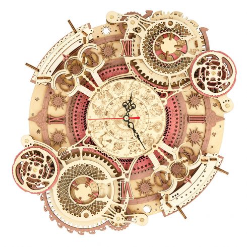 Puzzle meccanico 3D in legno ROKR Orologio astrologico da parete