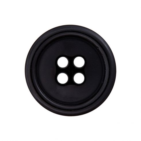Bottoni a 4 fori Union Knopf by Prym Set di 2 bottoni in poliestere - 25 mm  nero