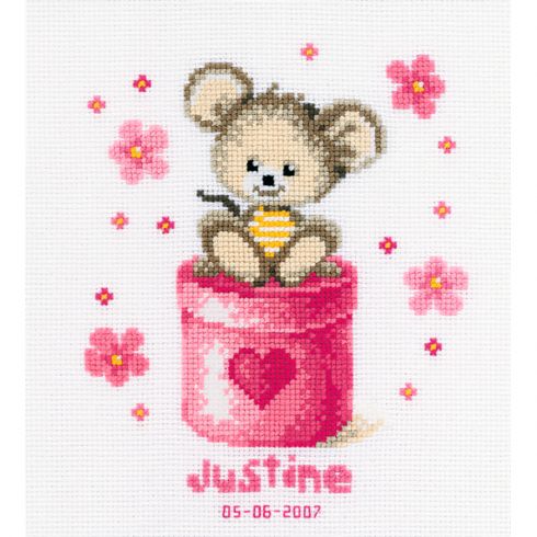 Kit Punto Croce Vervaco - Runner 40x100 Cm In Cotone Prestampato