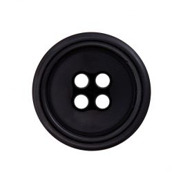 50 Bottoni Per Completo Uomo In Resina Nera - 4 Fori, Classici | Dimensioni 12mm, 15mm, 18mm Per Cucito, Sartoria E Fai Da Te