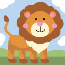 Canovaccio antico - Royal Paris - Leone - con matassine MOULINE DMC